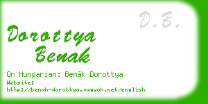 dorottya benak business card