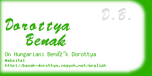 dorottya benak business card